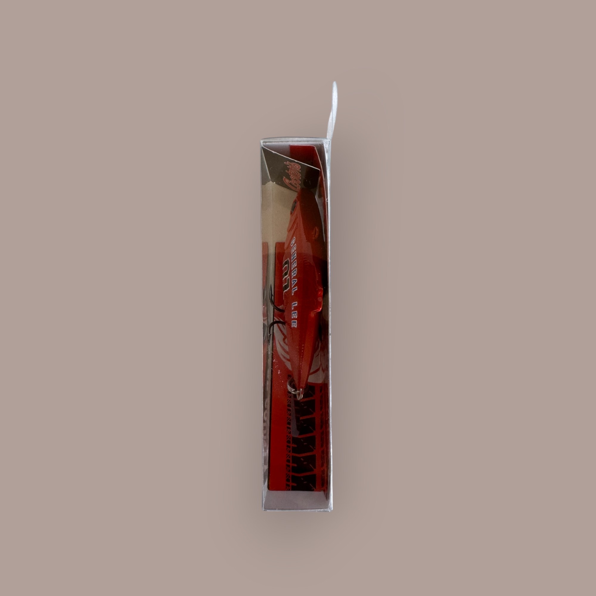 General Lee 01 fishing lure — side view in packaging