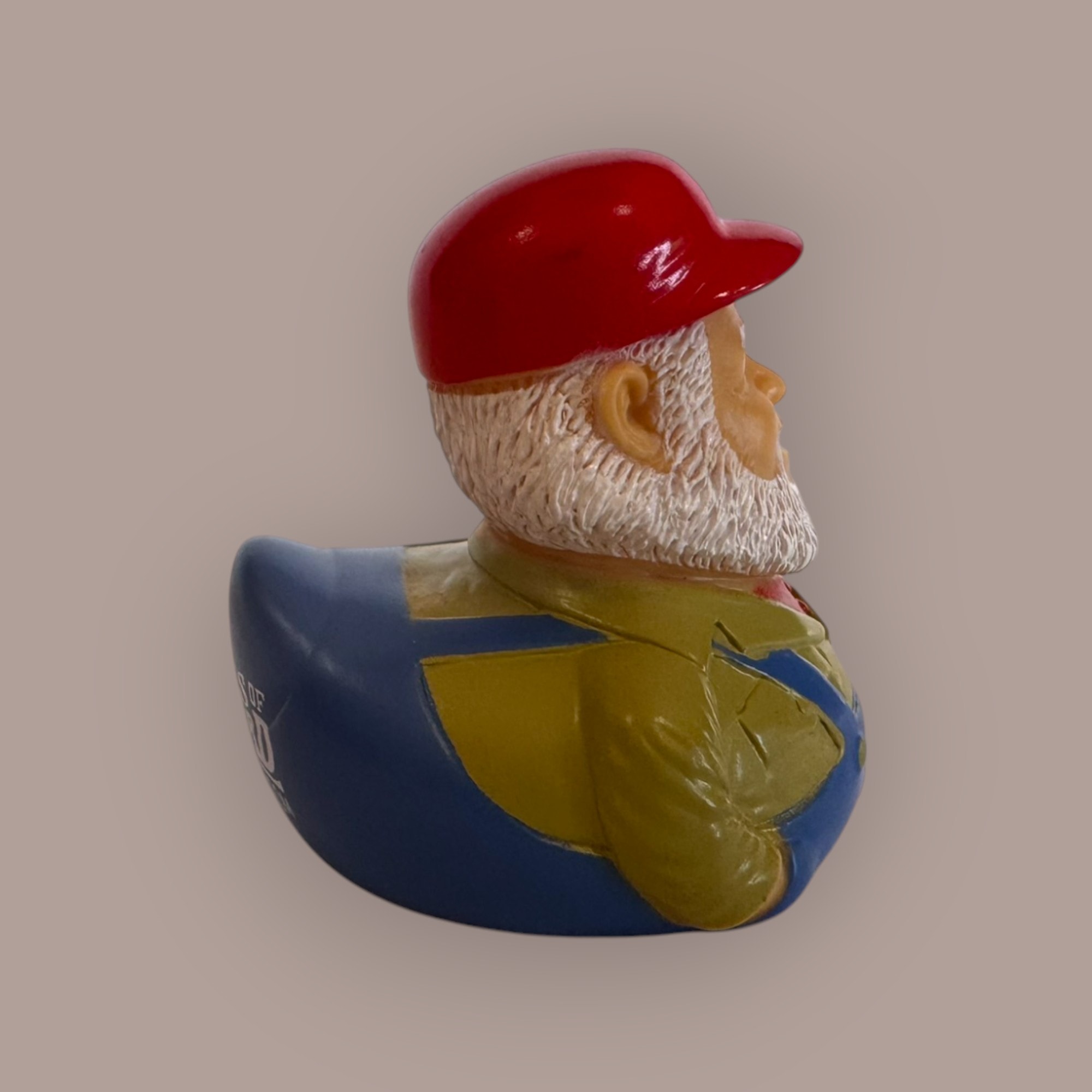 Cooter duck figurine — side profile view