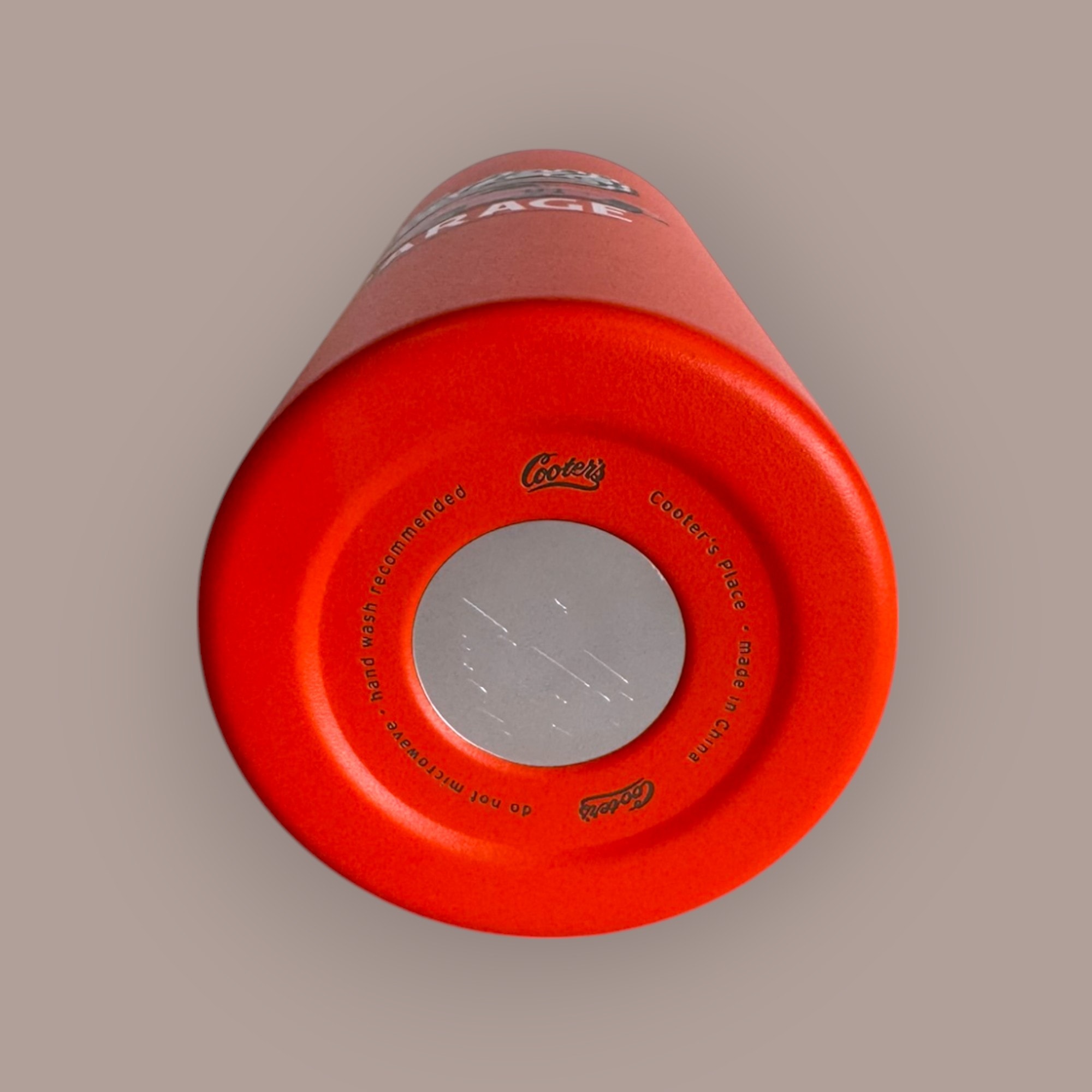 General Lee 01 water bottle — bottom view showing Cooters branding
